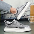 thumbnail image 4 of Fashion Sneakers Glitter Shiny Low Top Thick-Soled Low-Top Casual Shoes Comfortable Athletic Walking Footwear Versatile Four-Season Footwear Suitable for Year-Round Use, 4 of 6