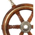 thumbnail image 4 of Wooden Ship Wheel Pirate Rustic Captain Wall Home Décor Nautical Style Captain Boat Wheel | Pirate Décor | Wall Hanging , Office Décor ,, 4 of 5