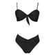 thumbnail image 4 of MKLEKYY Bikini Mujer Traje De Baño Women'S High Waisted Bikini Sets Two Piece Swimsuit Front Tie Knot Bathing Suit, 4 of 5