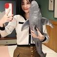 thumbnail image 7 of Hesroicy Shark Plush Pillow Soft Touch Lovely Realistic Animal Doll Plushies Companion Sofa Cushion Giant Shark Toy Stuffed Animal Sea Doll Pillow Valentine's Day Gift, 7 of 7