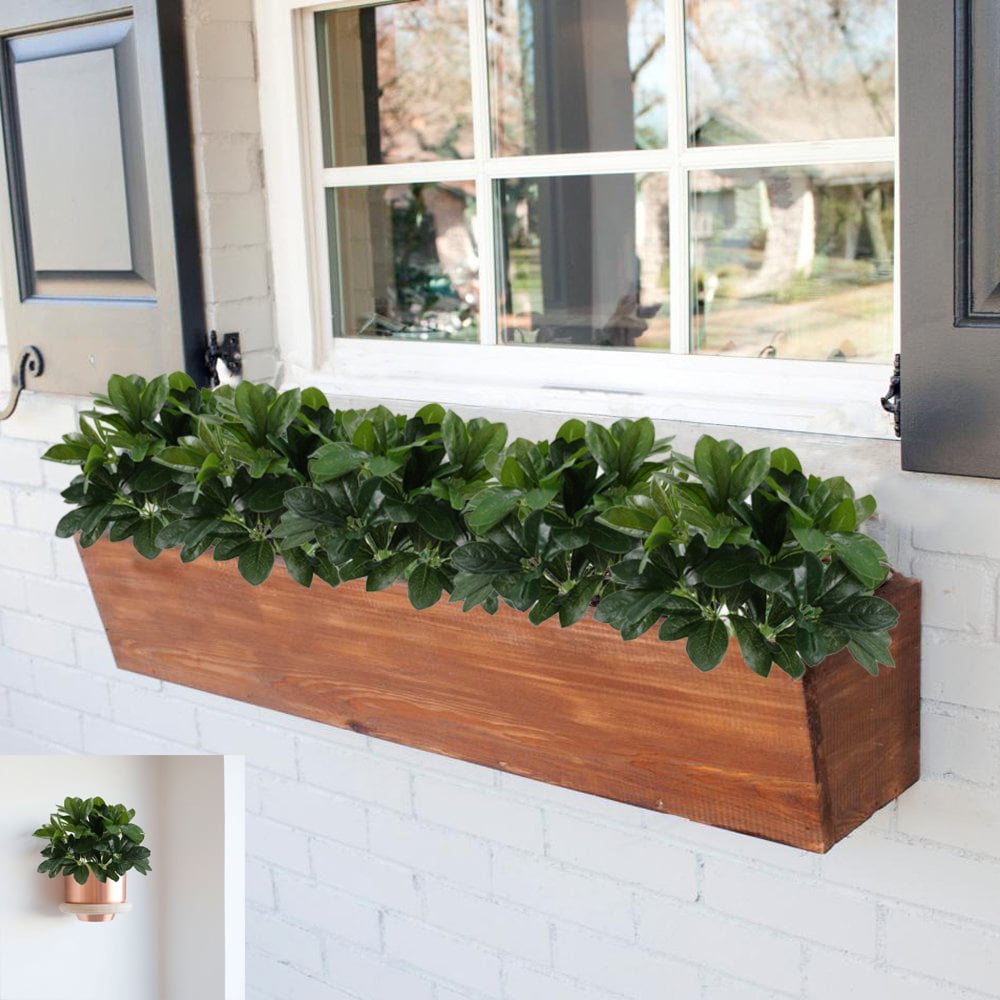 Peroptimist Artificial Shrubs Plants Fake Silk Schefflera Bushes Real Touch Faux Greenery Leaf Arrangements Indoor Outdoor Garden Office Home Table Centerpieces