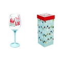 thumbnail image 1 of Evergreen Wine Glass w/ Box, 12 oz., Ho Ho Whole Bottle, 1 of 3