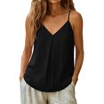 thumbnail image 6 of Casual Sleeveless Tank Tennis Top for Everyday Wear Womens Classic Solid Vest Wardrobe Piece Black XL, 6 of 7