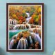 thumbnail image 1 of Cuadros Decorativos 5D bricolaje ronda completa taladro diamante pintura cascada Kit decoración del hogar (A6781) Wdftyju embutido en tela, 1 of 9
