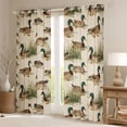 thumbnail image 2 of Homewish Retro Mallard Black Out Curtains,Rustic Farmhouse Cabin Curtains Pack of 2 (42x63 Each),Brown Green Bedroom Curtains For Kids,Super Cozy Room Decor, 2 of 6