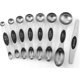 thumbnail image 1 of Measuring Spoons Set, Dual Sided, Stainless Steel, Fits In Spice Jars, Black, Set Of 8, 1 of 5