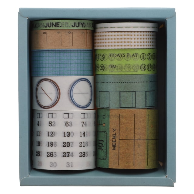 WORGEOUS 10 rollos de cintas de washi autoadhesivas DIY Cintas de cuaderno Ornamento DIY WASHI Cintas
