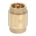 thumbnail image 1 of Heavy Duty Brass Plumbing Fitting One Way Water Valve With Thread Spring Check Valve For Garden Hose And Water Heater Backflow Preventer Golden, 1 of 8
