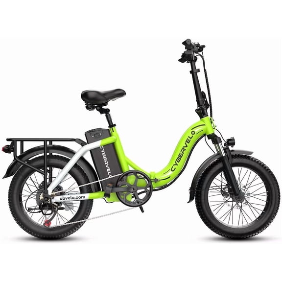 Cbvelo 1000W Folding Electric Bike, 48V 20.8AH Removable Battery, 30 MPH, 80 Miles Max Range, 20" Fat Tire for Adults, Older Teen Commuter