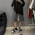 thumbnail image 3 of Summer Shorts Men Oversized Fashion Casual Retro Shorts Men Streetwear Hip-hop Loose Suede Shorts Mens Vintage Beach Shorts, 3 of 5