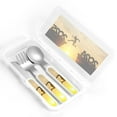 thumbnail image 4 of Easygdp Welcome Merry Christmas In 2025 3-Piece Flatware Set Kids Silverware, Stainless Steel Toddler Kids Utensils Safe for Preschooler Children, 4 of 8
