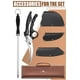 thumbnail image 5 of Juego de cuchillos Purple Dragon Butcher, 9 piezas, para chef, con bolsa enrollable, 5 of 6