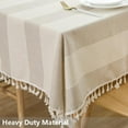 thumbnail image 3 of Table Cloths Rectangular Gray Cotton Tablecloth Fall Outdoor Table Cloth Picnic Table Cover for Rectangle Tables (86"x55", Gray), 3 of 13