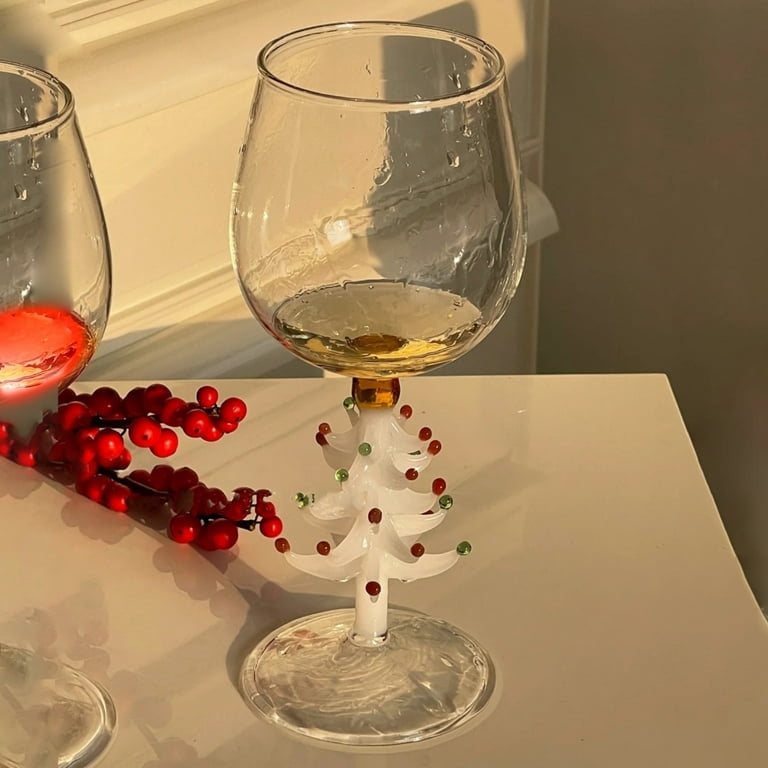 Engraved Christmas 360ml Wine Glasses