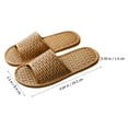 thumbnail image 2 of ADDHAT 1Par Pantuflas Tejidas De Rattan Para Uso Interior Y Resistente Color Marrón, 2 of 7