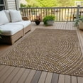 thumbnail image 6 of Addison Rugs Chantille Indoor/Outdoor Transitional Circles Brown Washable Rectangle Rug, 10' x 14', 6 of 6