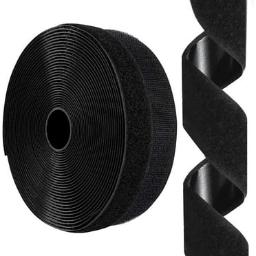 Wekvgz Fastener Roll Strip 1inch×32.8ft - Nylon Hook and Loop Tape Self-Adhesive Heavy Duty Strips Fastener for Home Car Clothing