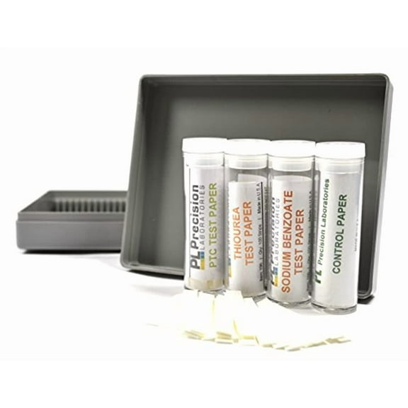 Super Taster Test Kits with Storage Case and Instructions - Lab Quality - Classroom Pack (100 sets of strips) - PTC, Sodium Benzoate, Thiourea, and Control (No Chemical)