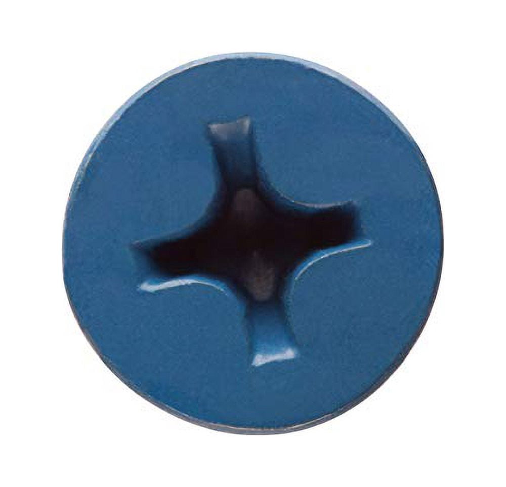 CONFAST 3/16" x 3-1/4" Blue Steel Flat Phillips Concrete Screw Anchor with Drill Bit (100 per Box)