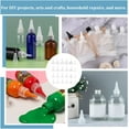 thumbnail image 6 of 48pcs 4 styles Plastic Tip Cap Glue Applicator Bottle Screw-in Lid Cone WhiteSmoke 3.9~5.2cm 12pcs/style, 6 of 6