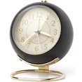 thumbnail image 1 of Reloj despertador analógico vintage, sonido de despertador de cabecera, funciona con pilas, dormitorio, cocina, oficina (negro) ER, 1 of 5
