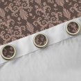 thumbnail image 4 of Manfei Damask Floral Black Out Curtains,Retro Baroque Flower Curtains Pack of 2 (42x63 Each),Brown Black Bedroom Curtains For Boys Kids,Microfiber Bedroom Decor, 4 of 6