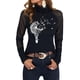 thumbnail image 2 of Blusa de manga larga con cuello alto y estampado de moda informal para mujer Fridja  FKASFK4649, 2 of 7
