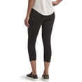 thumbnail image 2 of HUE Womens Embroidered Eyelet Hem Cotton Capri Leggings X-Small Black - Embroidered Eyelet, 2 of 4