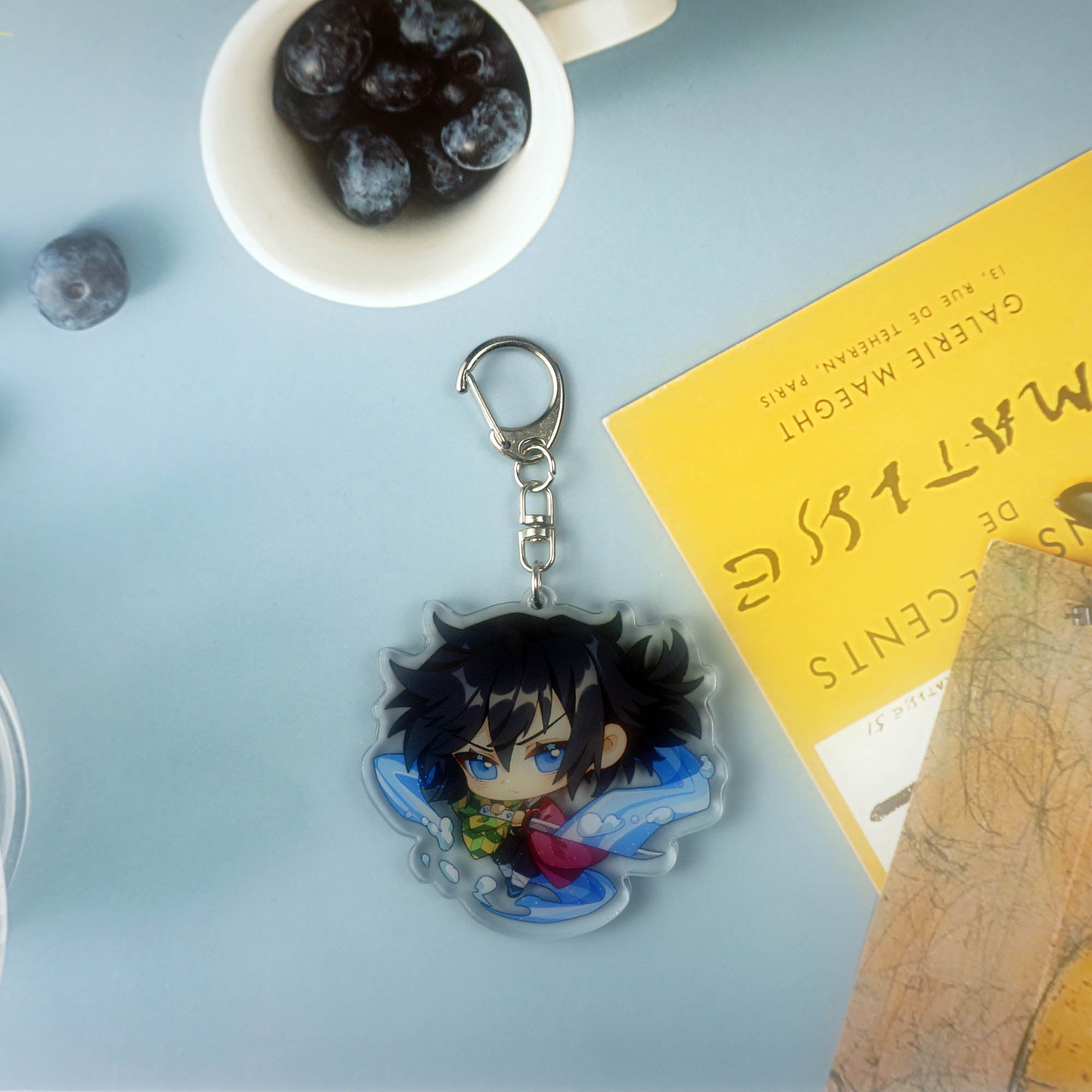 ZILEFSILK Anime Demon Slayer Kimetsu No Yaiba Acrylic Figure Keychain Set  Vision Stand Merch Personalized Key Chain