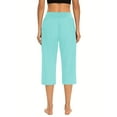thumbnail image 7 of Women's Athletic Shorts High Waisted Running Short Cropped Pants For Stretch High Waisted Crop Office Work Pants Casual Capris Yoga Dress Pant, 7 of 7