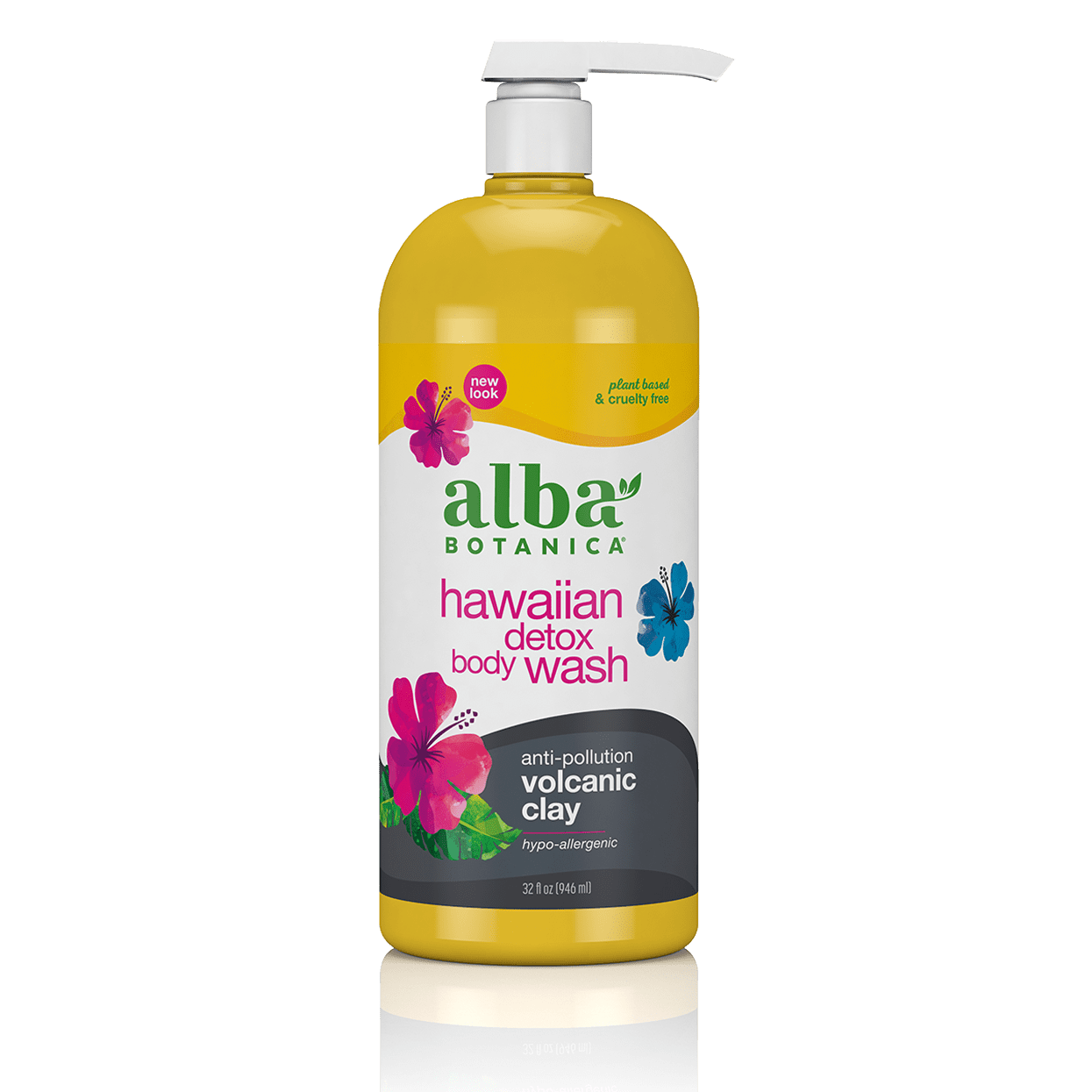 Alba Botanica Hawaiian Detox Body Wash, Volcanic Clay, 32 fl oz