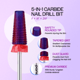 thumbnail image 6 of USA #1 PANA 5-in-1 Purple Nail Carbide Bit - 3/32" Shank- Fine, 6 of 7