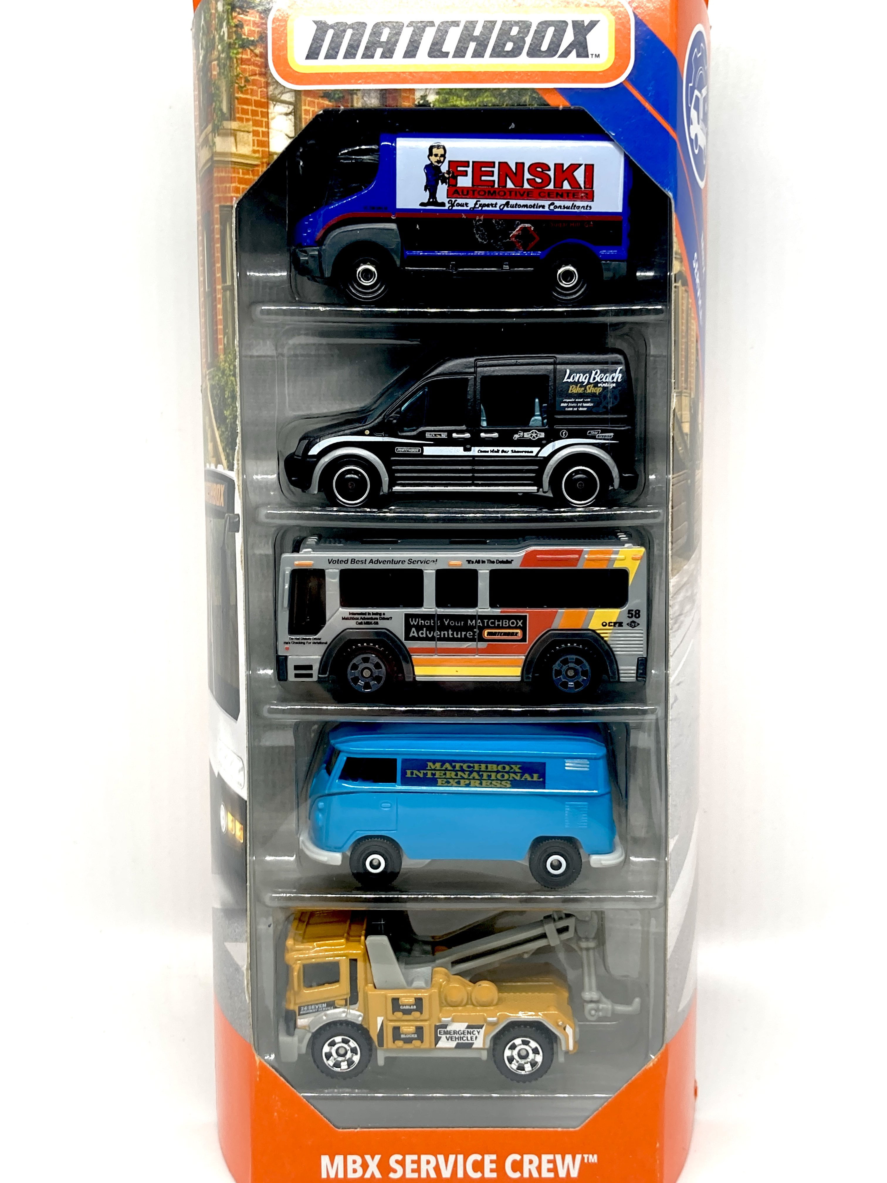 Set of 5 Detailed Toy Vehicle in a Gift Pack Classic Collectible Toy Action Set Series MBX Service Crew 