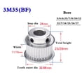 thumbnail image 2 of 1Pcs 3M32 Tooth To 3M40 Tooth Synchronous Wheel Timing Belt Pulley Aluminum Alloy Width 11mm 16mm Bore 5-20mm ,Easy Installation, 2 of 6