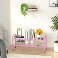 thumbnail image 4 of SUFAUY 2 Tier Metal Shoe Rack for Closet, 33" Wide Shoe Organizer Holds up to 10 Pairs, Pink, 4 of 8