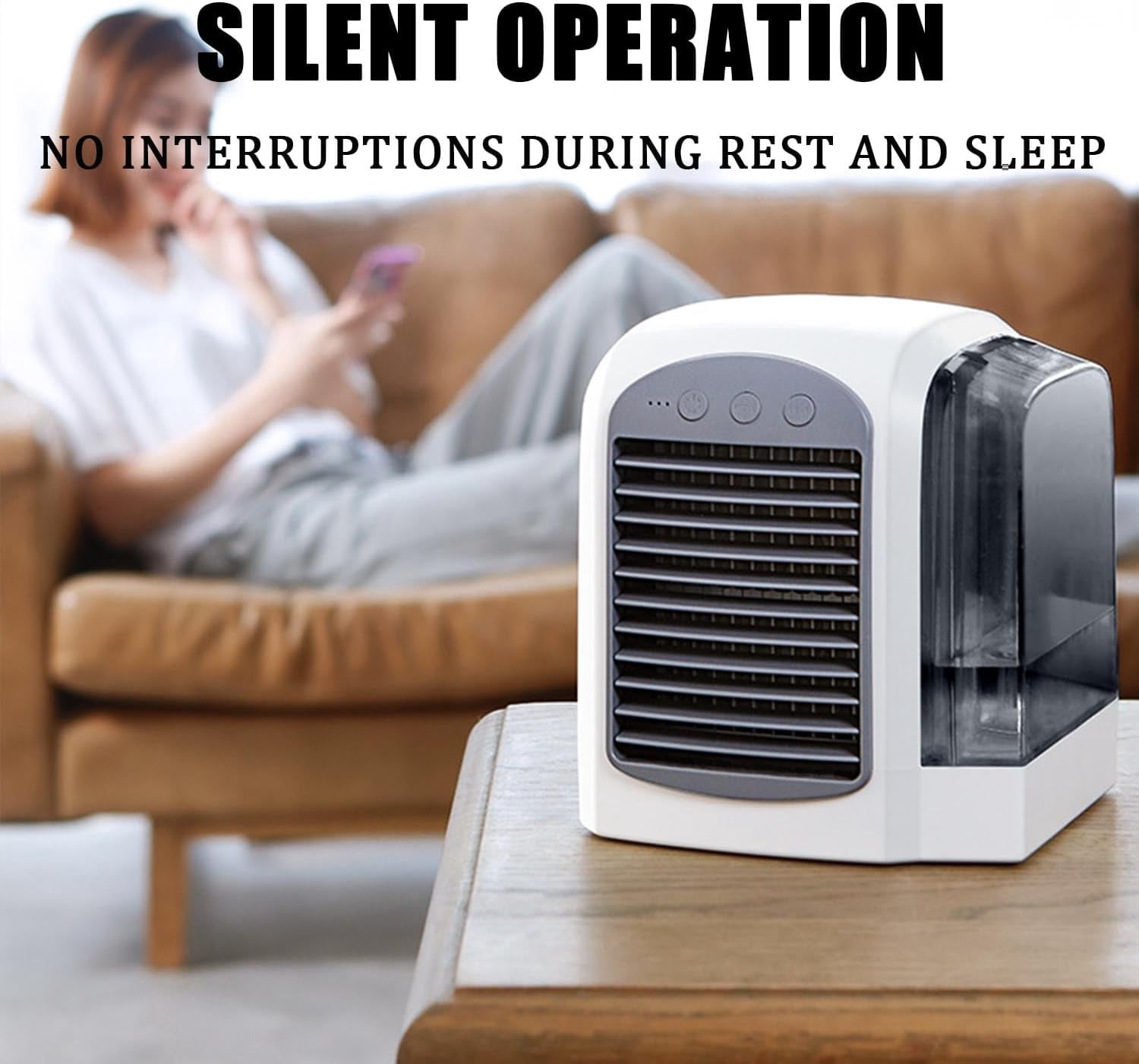 Breeze Box Ac, 2026 Upgraded 4 in 1 Breeze Box Air Conditioner, 3 Speed, 380ml Water Tank, Low Noise, Breezebox Portable Ac Fast Cooling, Humidifier, Fan for Bedroom Office Home (1)