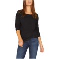 thumbnail image 1 of Playera básica con parte delantera torcida lateral Sanctuary Clothing para mujer negro XS, 1 of 2