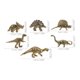 thumbnail image 2 of GOOHOCHY Figuras de dinosaurio en miniatura de latón, 6 unidades, retro, para casa de muñecas, decoración de jardín, 2 of 8