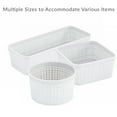 thumbnail image 5 of Simplify 6 Pack Multi-Sized Organizing Basket Plastic Storage Set in White, 5 of 12
