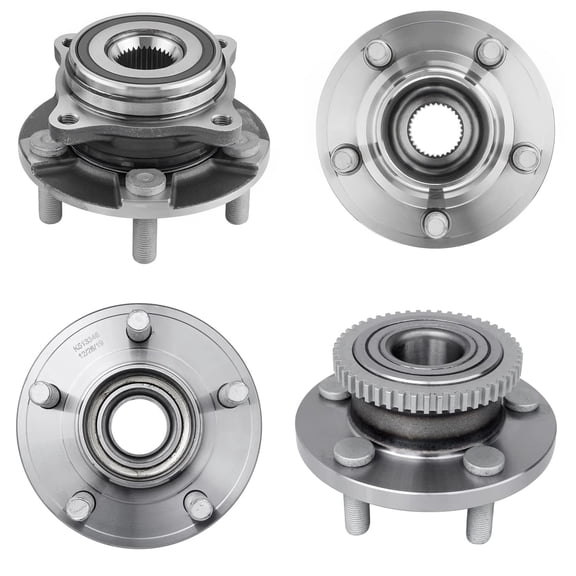 Detroit Axle - Front and Rear Wheel Bearing & Hubs Assembly Replacement for 2015-2020 Ford Mustang 2.3L 5.0L 3.7L