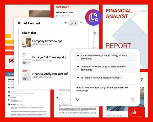 Adobe AI Assistant for Acrobat | PC/Mac | PDF Software (Digital Download)