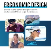 H2O Audio TRI 2 Multisport Waterproof Bone Conduction Open Ear Headphones, Bluetooth 5.3 for Running and Cycling, MP3 Mode for Swimming, 8GB Memory, 8.5-Hour Battery, Black/Blue