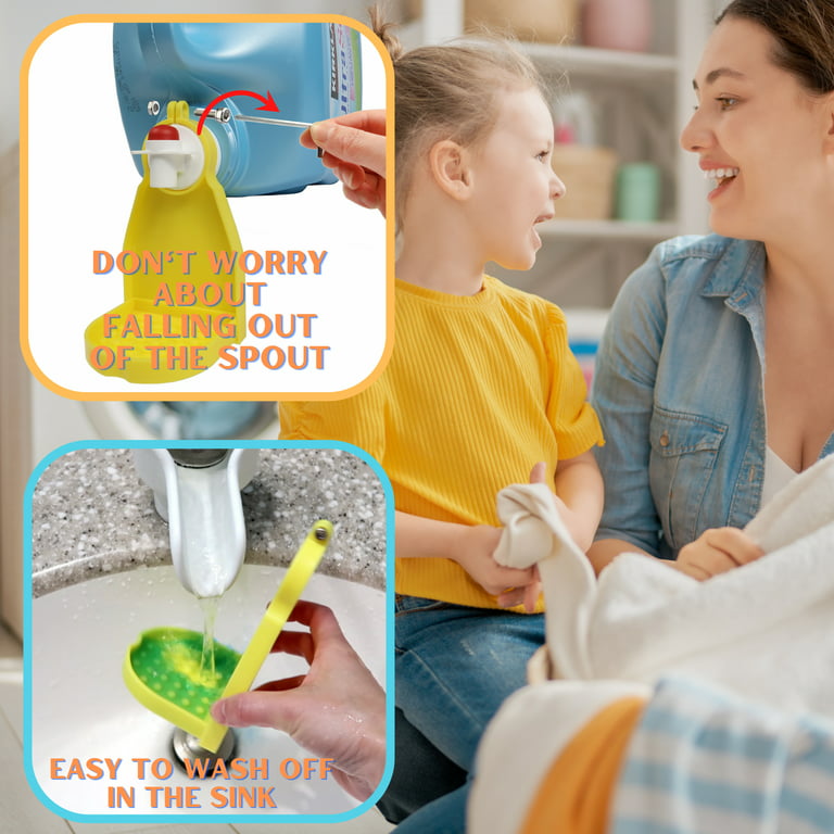 Tidy-Cup Liquid laundry detergent and fabric softener gadget (Pack of Two),  fits most economic sized bottles, no more drips or mess