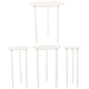 LongYTong 4 Sets of Cake Separator Plates Reusable Plastic Cake Holders Set Tiered Cake Construction Stacking Tools