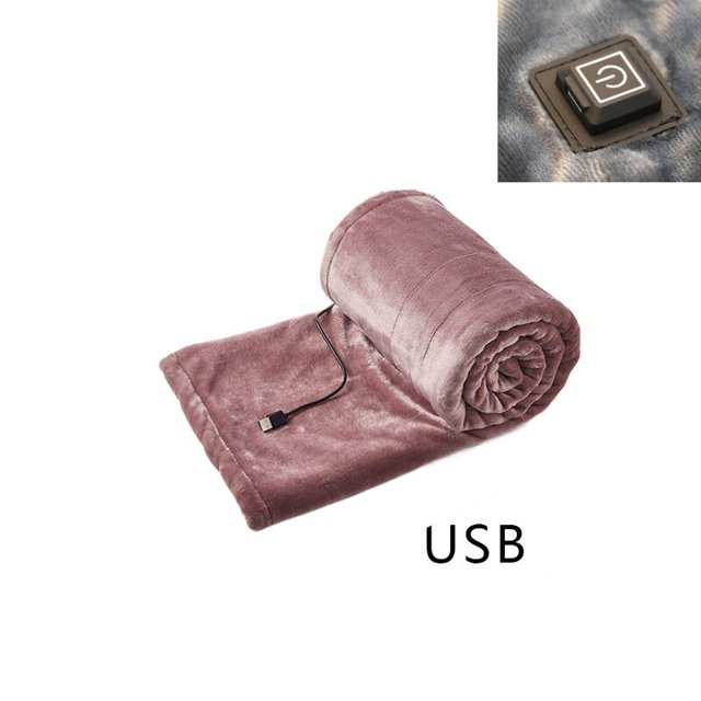 Manta de calefacción eléctrica por USB, manta de franela, colchón suave, lavable, chal de calefacción, calentador corporal de invierno, suministros para el hogar, novedad de 2023