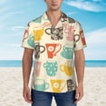 thumbnail image 4 of Fotbe Vintage Cup Hawaiian Shirt For Men Unisex Summer Beach Casual Short Sleeve Cotton Linen Button Down Shirts-X-Large, 4 of 9