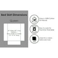 thumbnail image 2 of Global Trends 100% Cotton Voile White Bed Skirt, 15 Inch Drop Length Dust Ruffle, Queen, 2 of 4