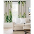 thumbnail image 2 of Spring Leaves Blackout Curtains for Bedroom Living Room Darkening Curtains 63 Inches Long Pastoral Garden Botanical Rustic Burlap Window Curtain 2 Panels Set Window Treatment Grommet Drapes 42"x63", 2 of 9