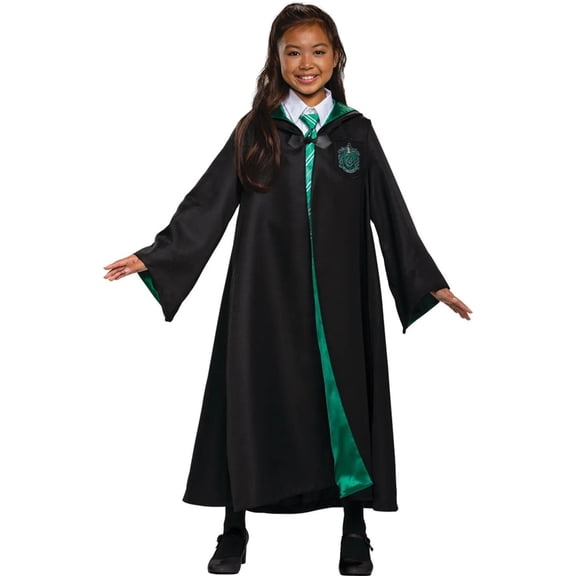 Disguise Kids' Prestige Harry Potter Slytherin Robe Costume - Size 10-12