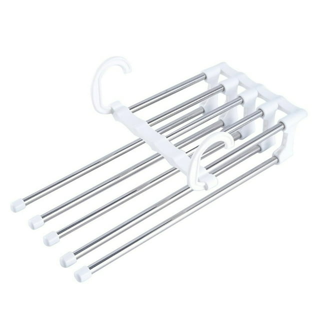 Folding Household Wardrobe Retractable Multi-layer Hanger Hang Pants Storage Artifact Movable Sliding Clip